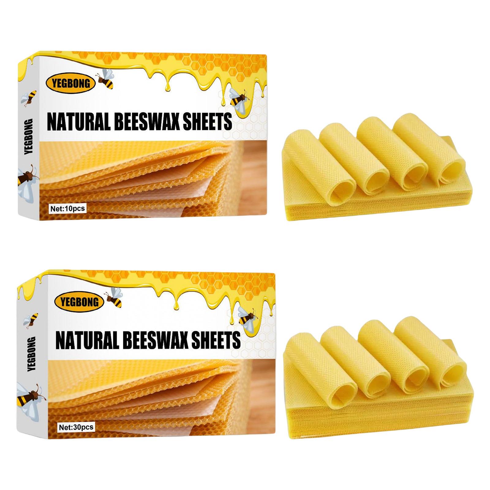 Candle Making Wax - Bienenwachsblätter, Imkerei-Grundierungsblätter, Bienenwachskerzenherstellungsset, natürliche Bienenwachs-Wabenblätter für