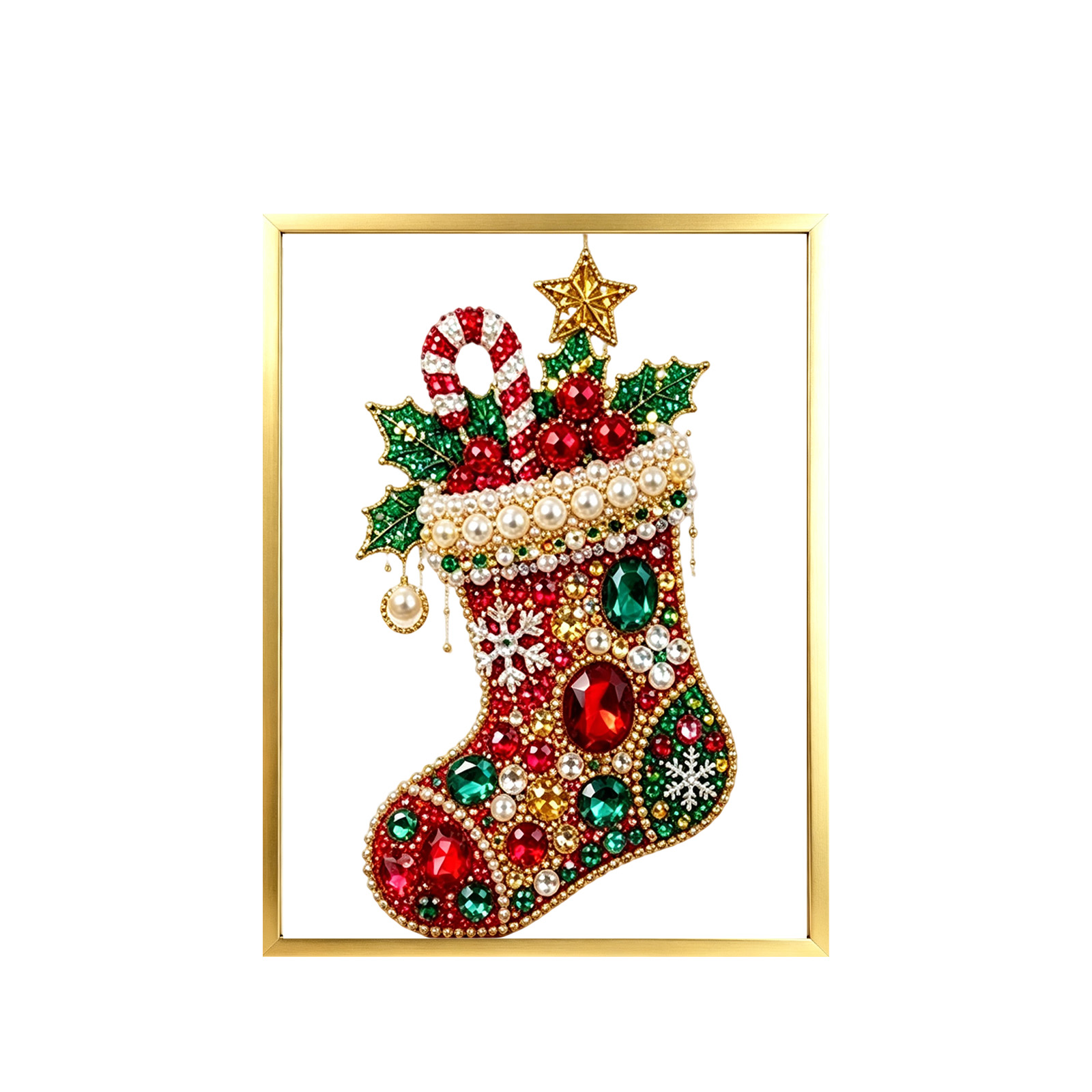 Art Craft Christmas Tree - Weihnachts-DIY-Diamantmalerei-Set für Erwachsene und Kinder, Edelstein-Kristallbild,