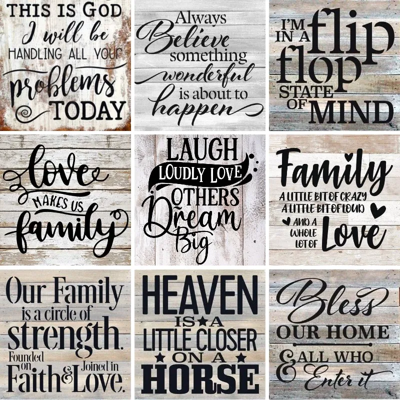 Art Craft Quotes - Diamant malerei Familien zitate, inspirierende Sprüche
