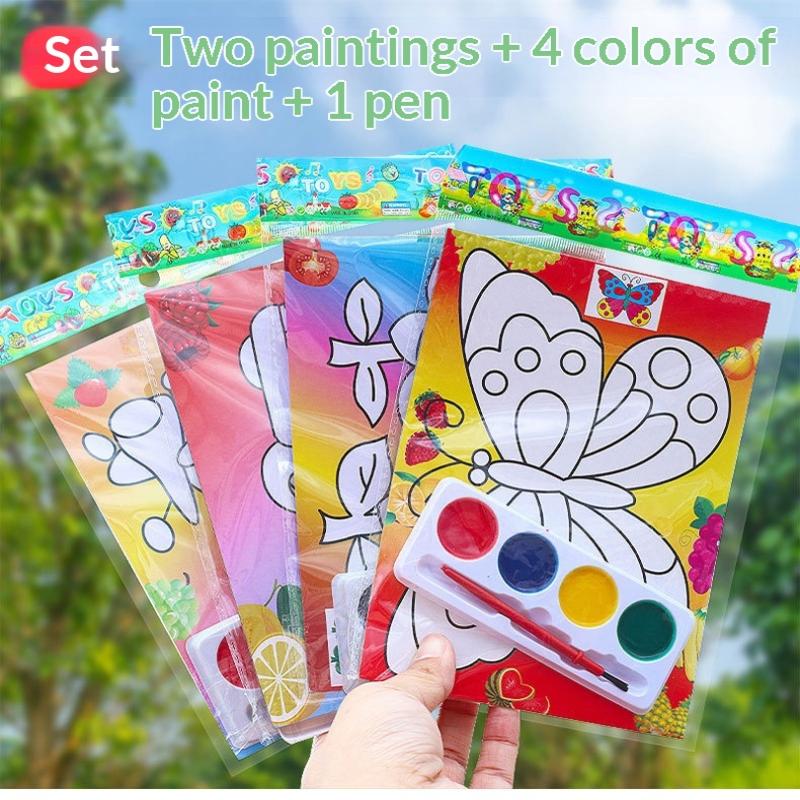 Art Craft School - 〔NN71〕DIY-Aquarell-Malset für Kinder, für Zuhause, Basteln,