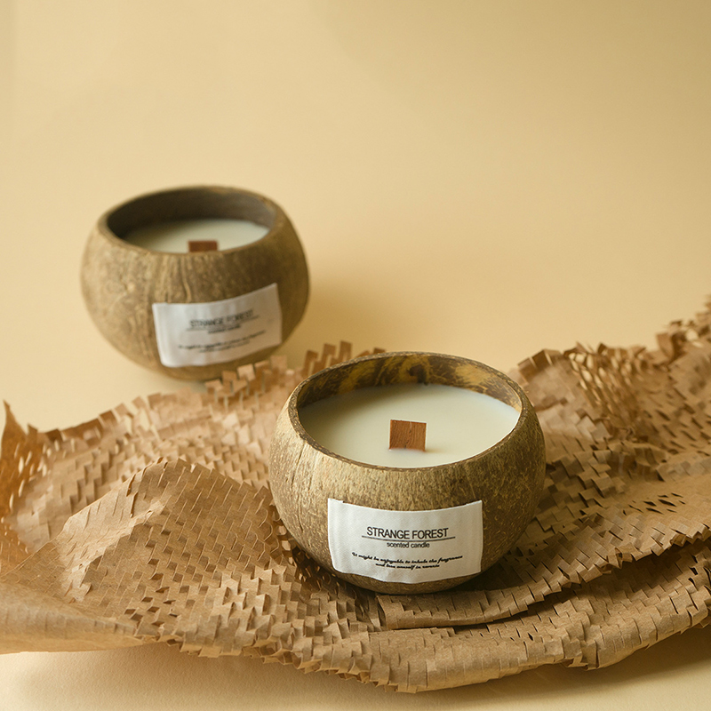 Soy Candle Fragrance Oil - Kokosnussschalen-Aromatherapie-Kerze, Duft mit ätherischen Ölen, Premium-Pflanzenwachsduft,
