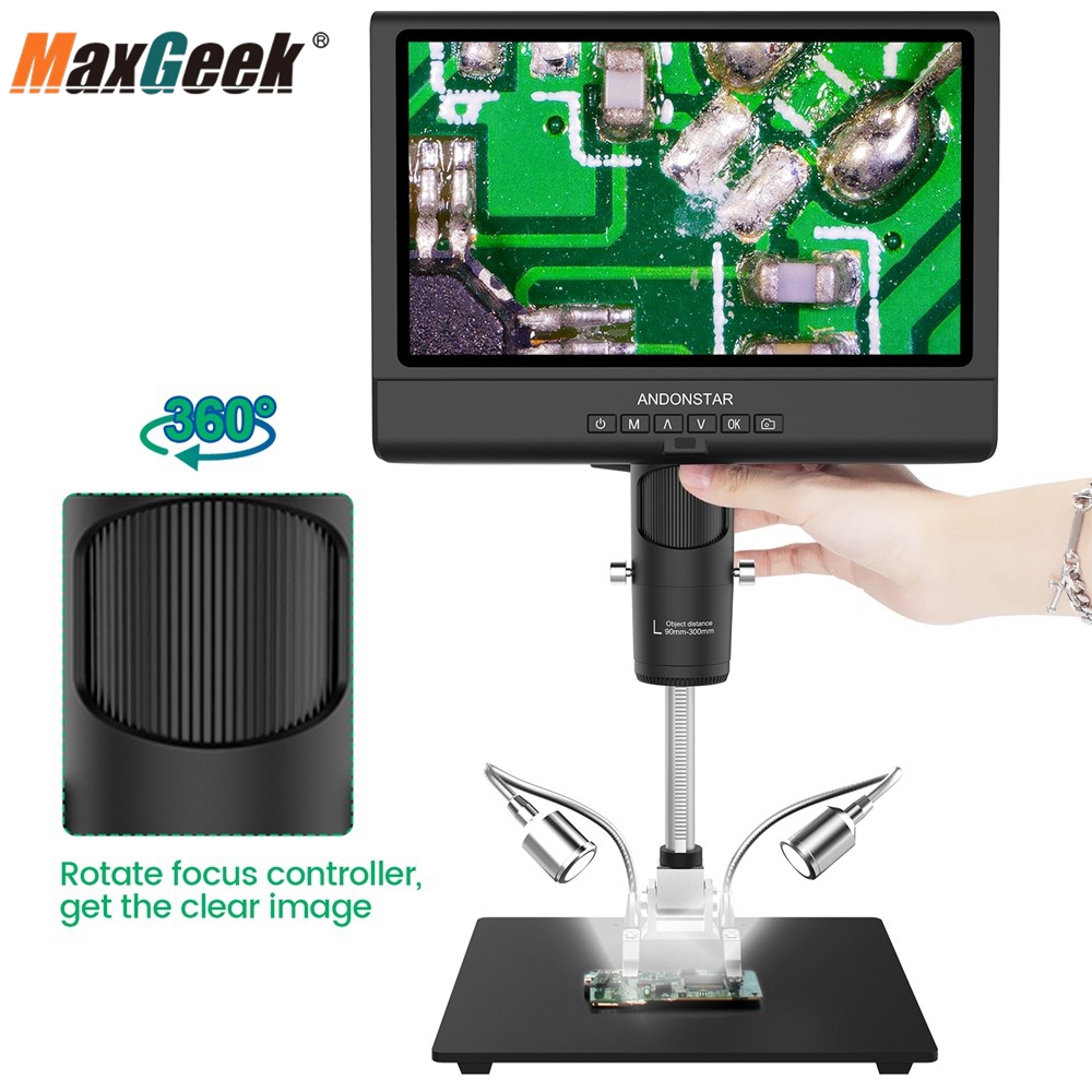 Art Craft Definition - Maxgeek Andonstar AD209 10-Zoll-LCD-Bildschirm-Digitalmikroskop für Telefonreparatur,
