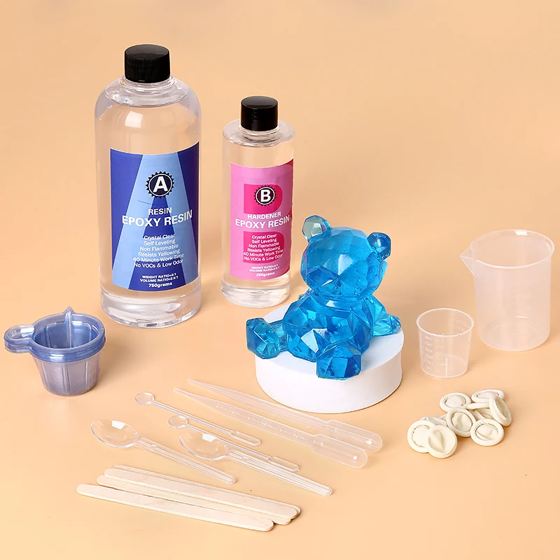 Art Craft Easy - Epoxidharz-Set, kristallklar, leicht zu mischen, AB-Harz