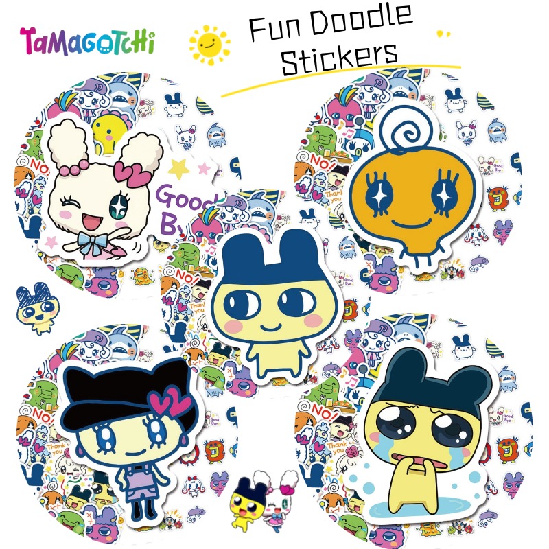 Origami Paper Set - Neue Bandai Tamagotchi Mametchi Spaßige Graffiti-Aufkleber