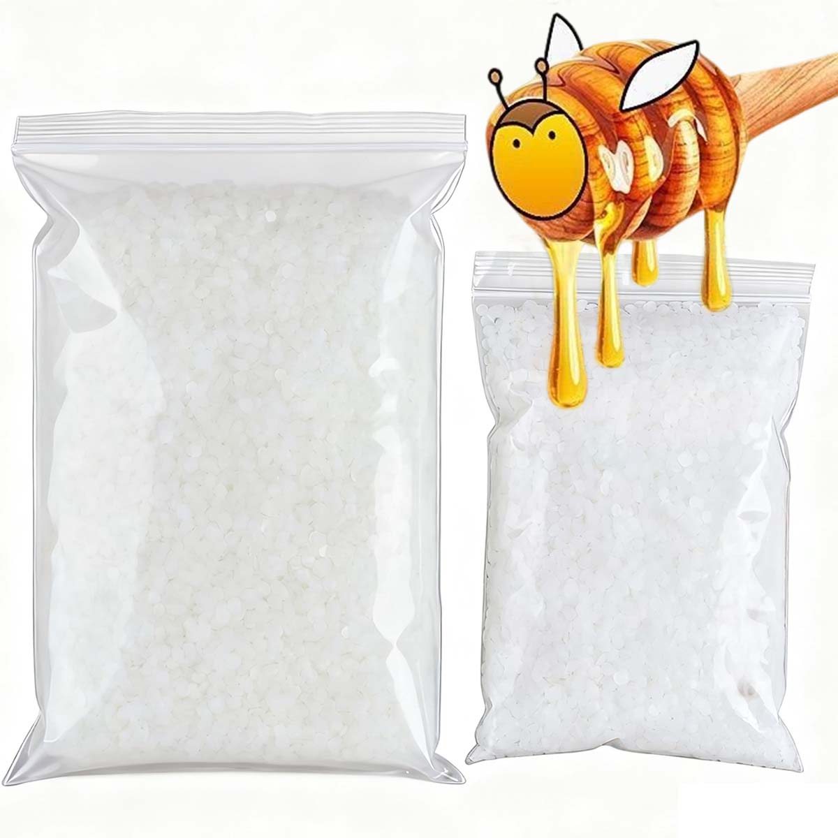 Candle Making Wax - 200g-1000g Weißes Bienenwachs Reines Natürliches Granulat