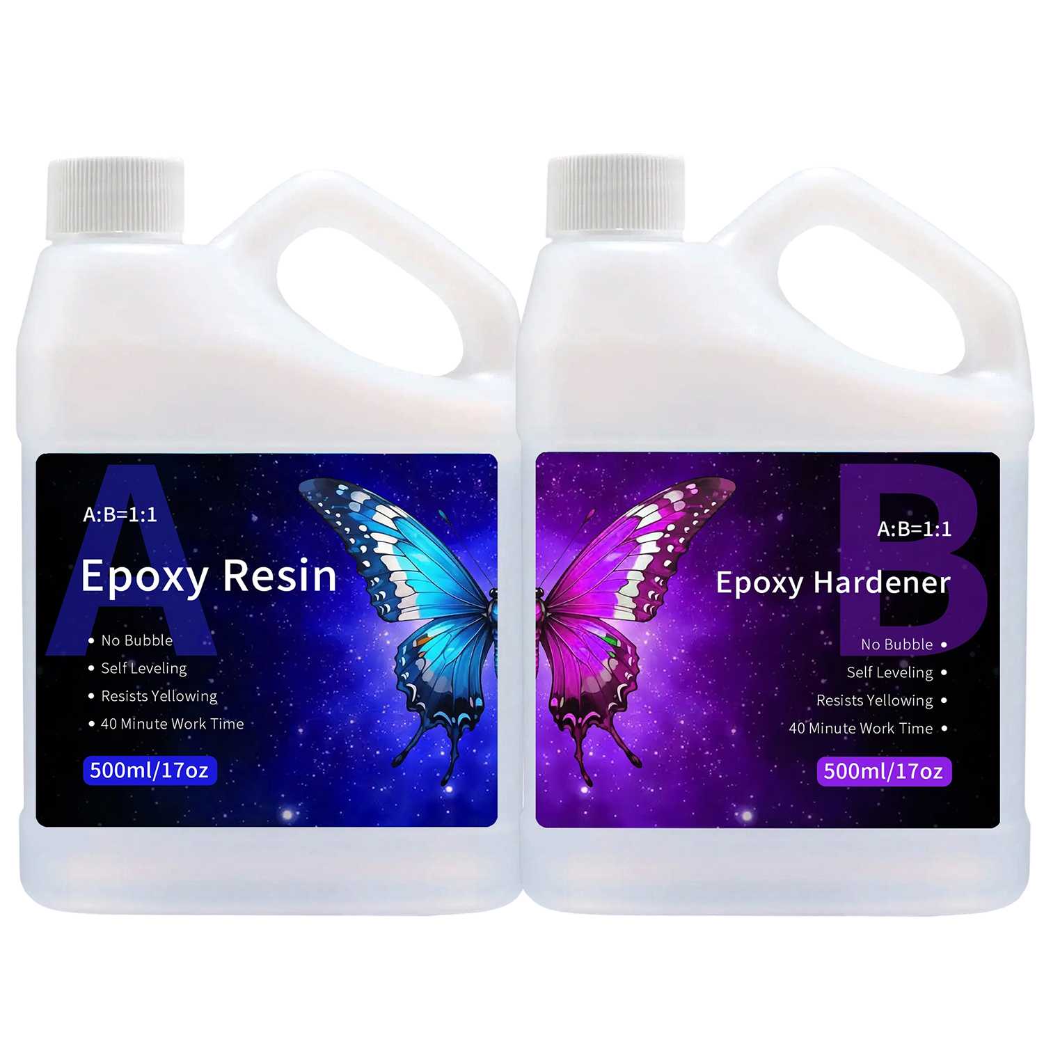 Art Craft Easy - Neues Upgrad 1:1 Epoxidharz-Kristallklares Kit, selbstnivellierend,
