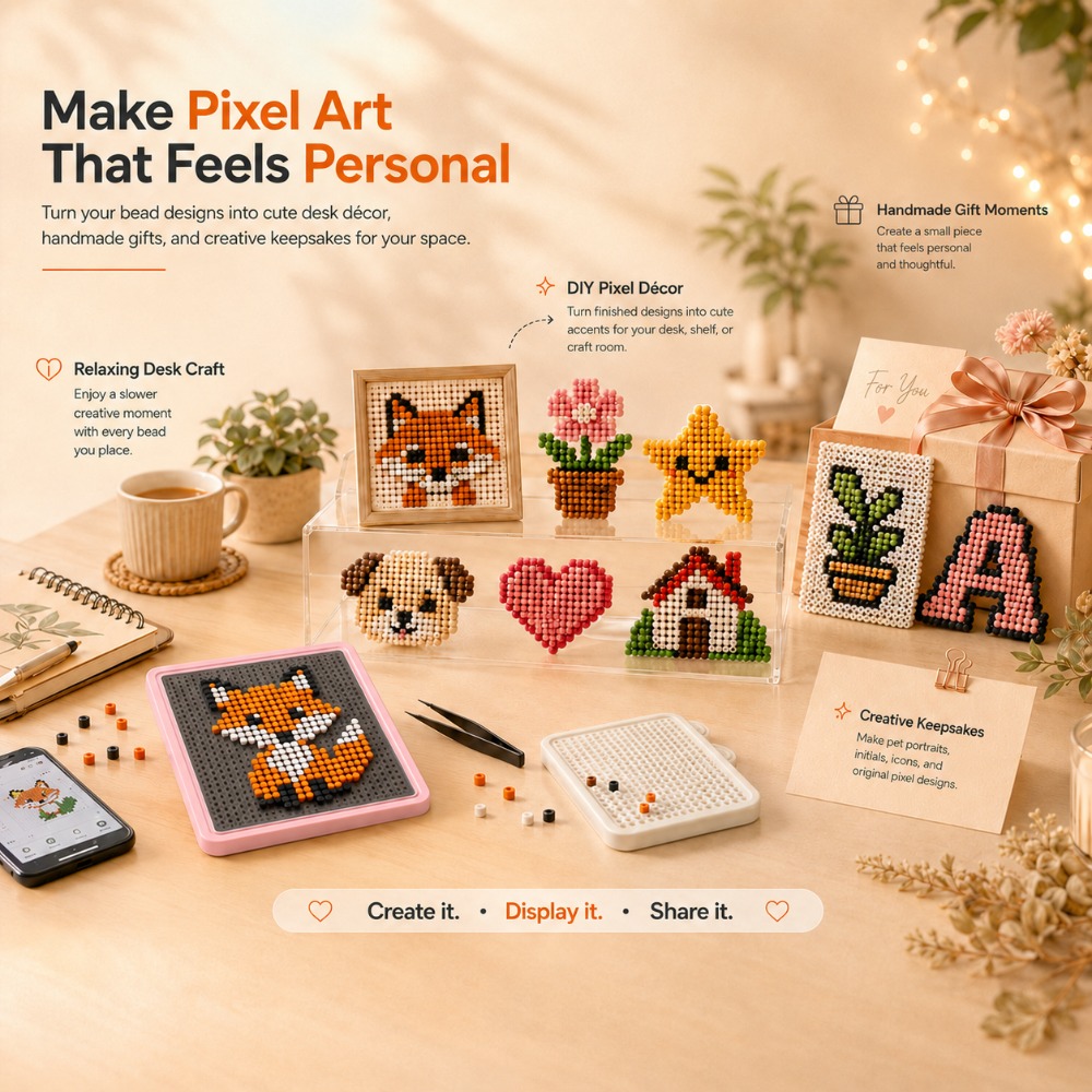 Art Craft And - LED Smart Fuse Bead Pegboard, App-gesteuertes