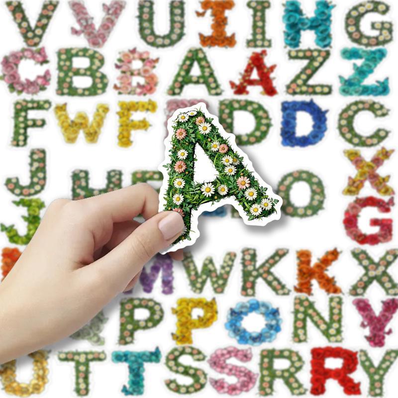 Art Craft Notebook - Englische Buchstabenaufkleber im Vintage-Stil, Retro-Alphabet-Aufkleber, DIY-Kunsthandwerksbedarf