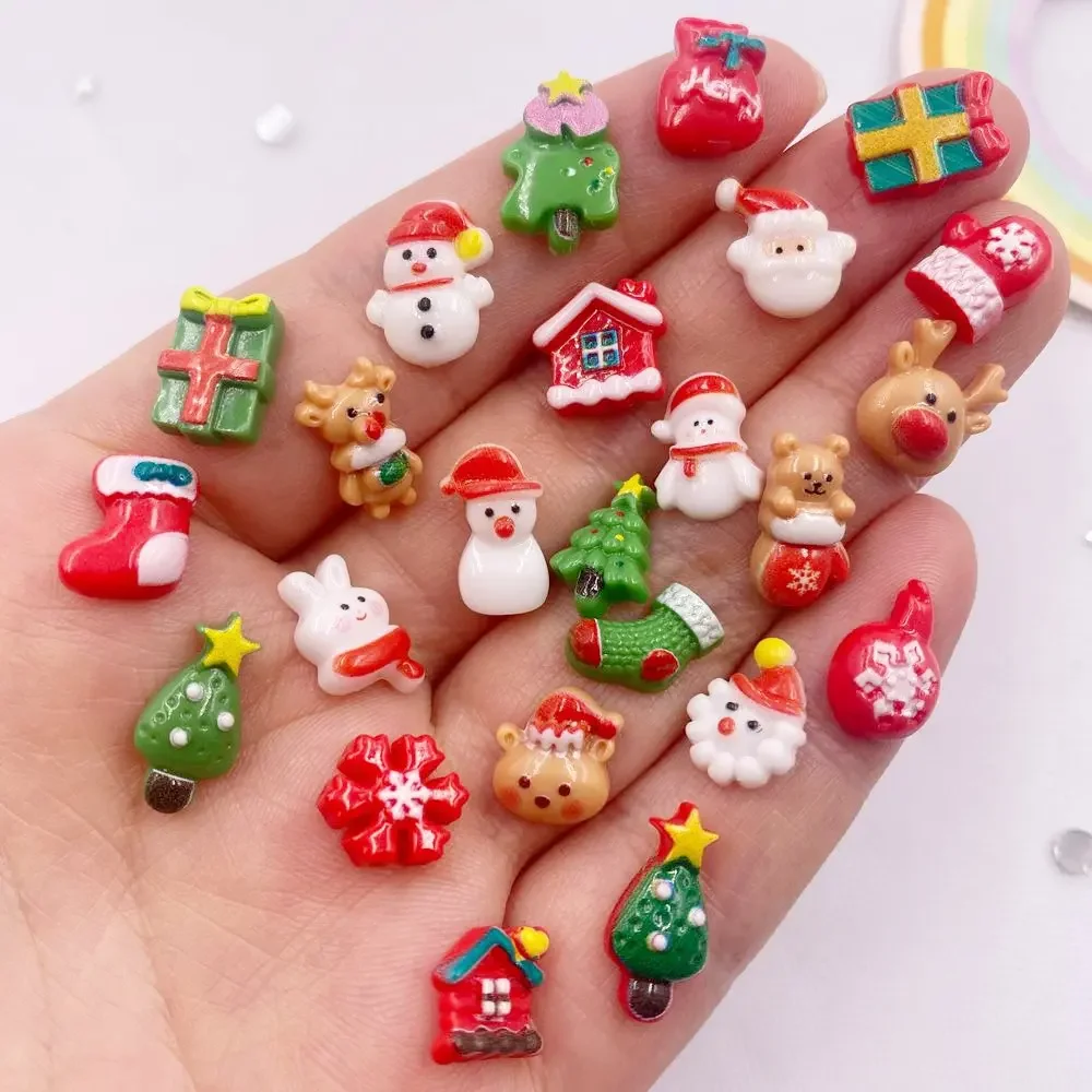Art Craft Christmas Tree - 50 Stück Harz Mini bunte Weihnachten