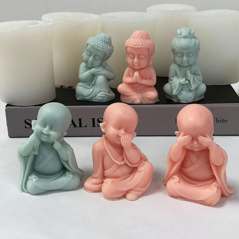 3d kleine Mönch kerze Silikon  – Art Craft Show Bewertung und Preis