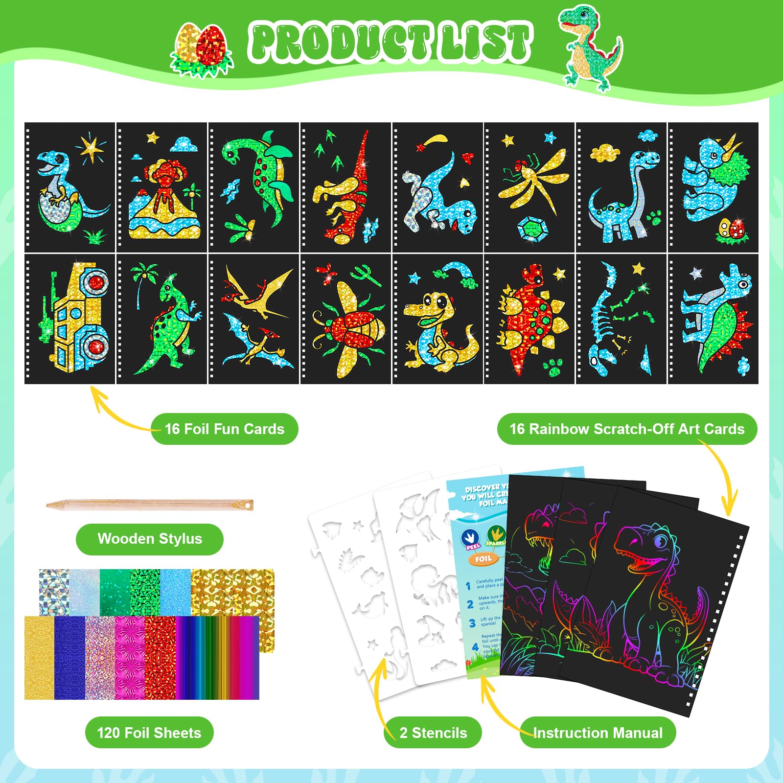 Dinosaurier-Kratzkunstbuch für – Art Craft Dinosaur Bewertung und Preis