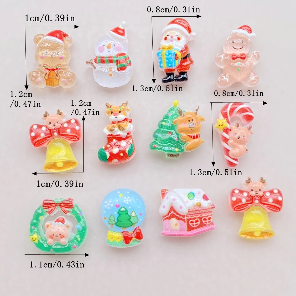 50 Stück Harz Mini Cartoon Wei – Art Craft Christmas Tree Bewertung und Preis