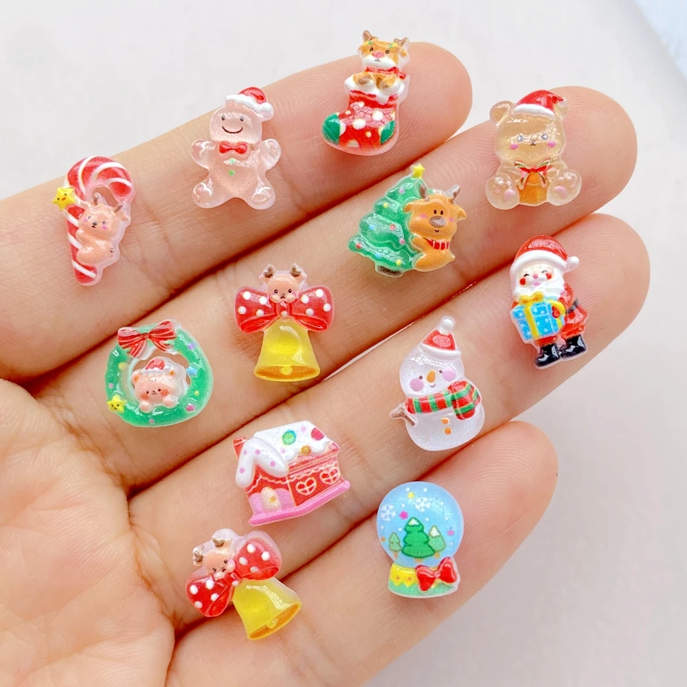 50 Stück Harz Mini Cartoon Wei – Art Craft Christmas Tree Bewertung und Preis