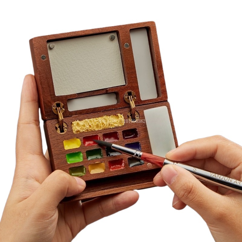 Reise-Malbox aus Massivholz, T – Gouache Paint Set Bewertung und Preis