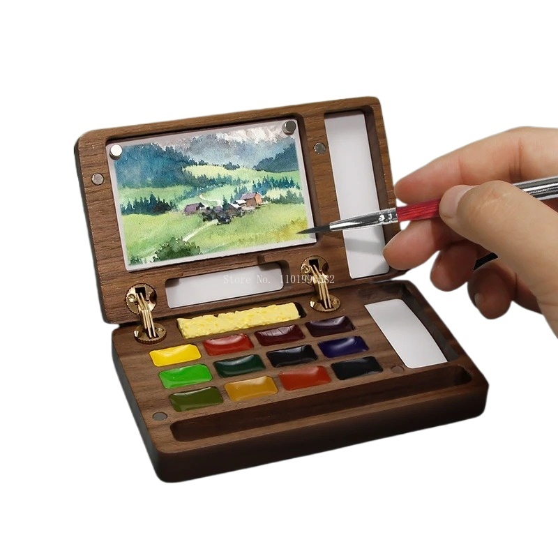 Reise-Malbox aus Massivholz, T – Gouache Paint Set Bewertung und Preis
