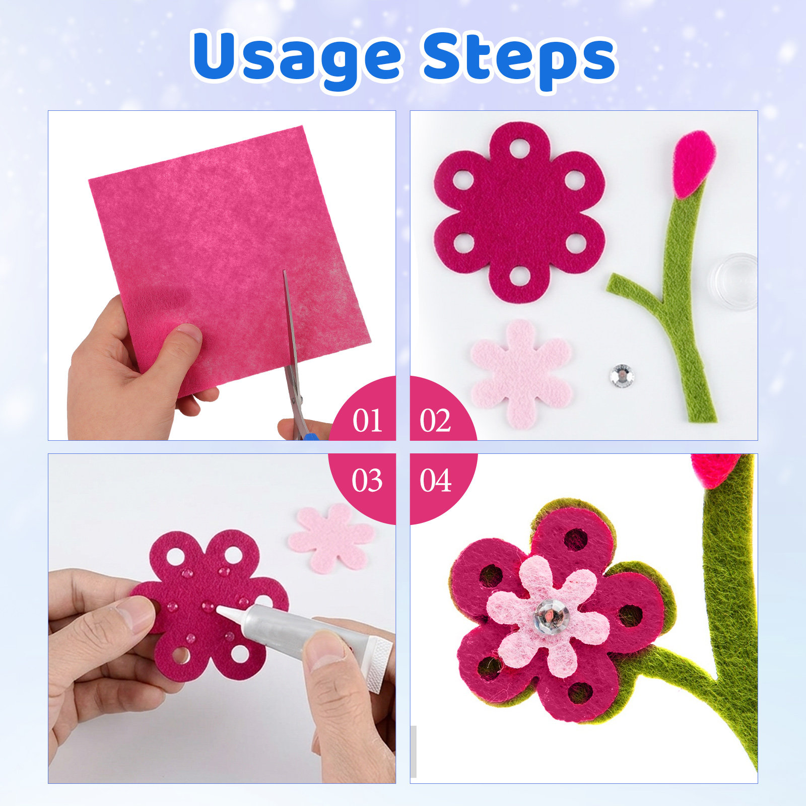 40 Stück Mehrfarbige Vliesstof – Art Craft Easy Bewertung und Preis