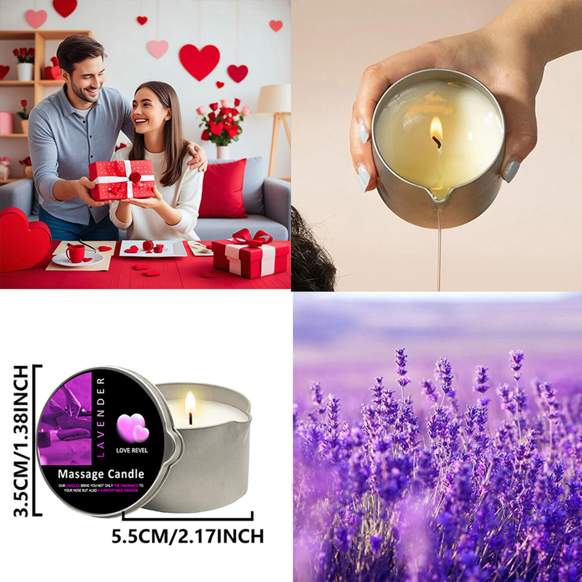 Massageöl-Kerze, Lavendel, 2 U – Soy Candle Fragrance Oil Bewertung und Preis