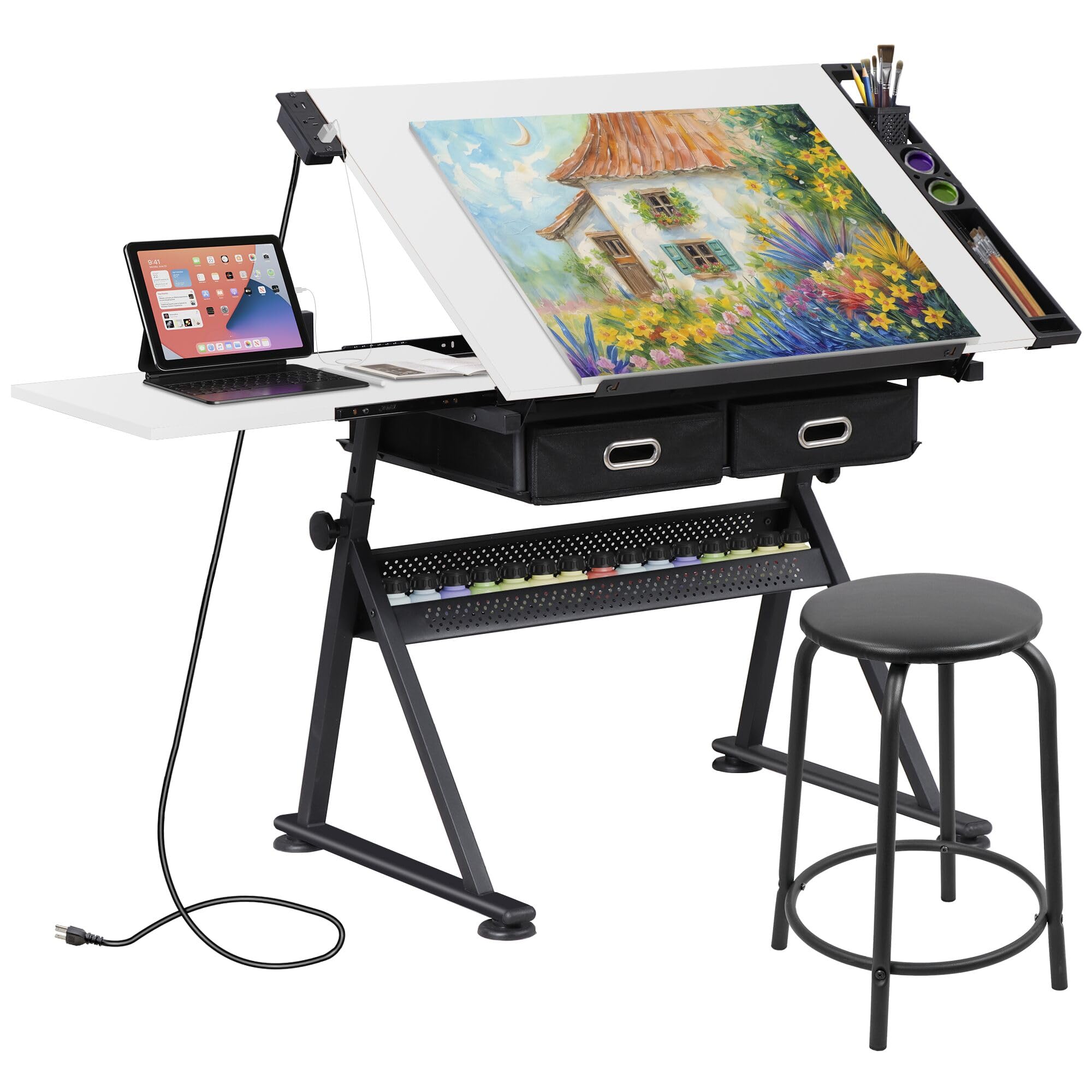 Verstellbarer Zeichentisch mit – Art Craft And Bewertung und Preis