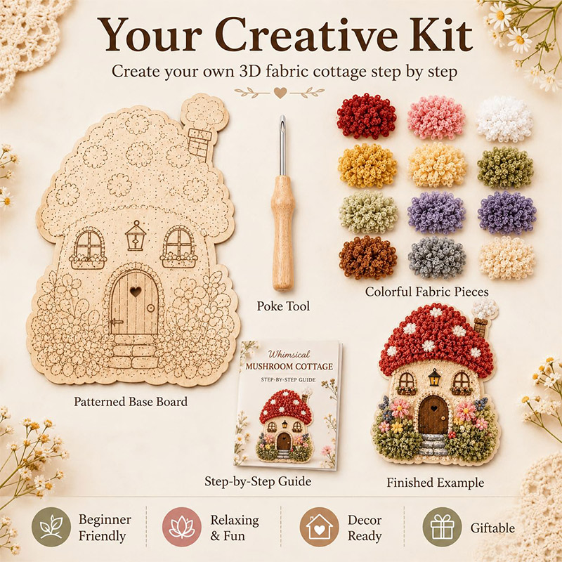 3D Pilzhaus Poke Art DIY-Set S – Art Craft And Bewertung und Preis