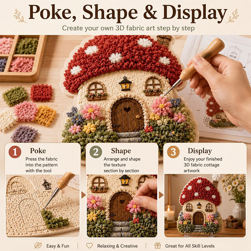 3D Pilzhaus Poke Art DIY-Set S – Art Craft And Bewertung und Preis