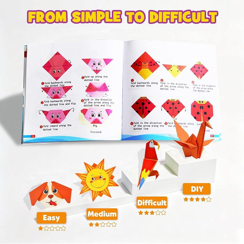 Origami Papier-Bastelsets mit  – Origami Paper Set Bewertung und Preis
