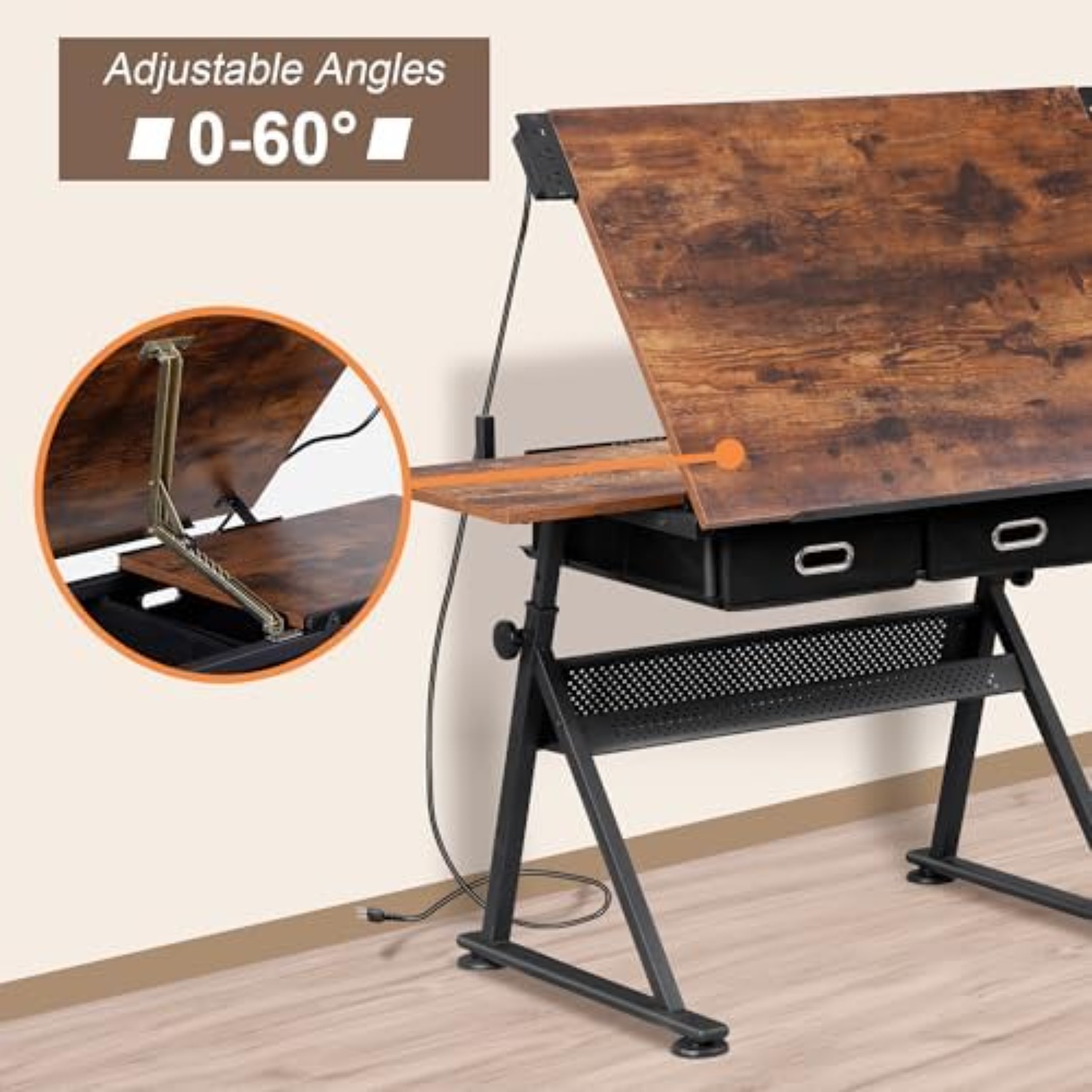 Verstellbarer Zeichentisch mit – Art Craft And Bewertung und Preis