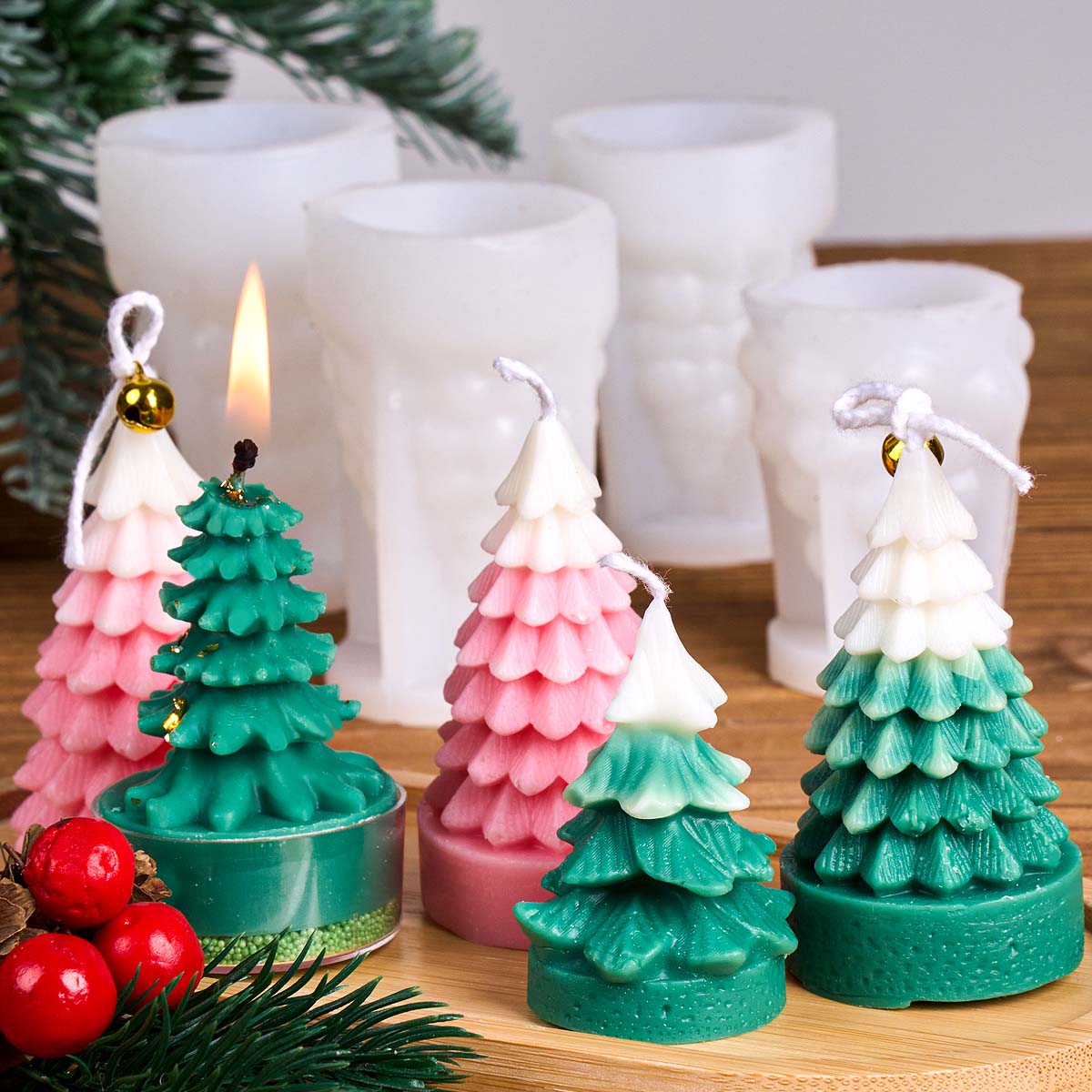 3D Weihnachtsbaum Silikon-Kerz – Art Craft Show Bewertung und Preis