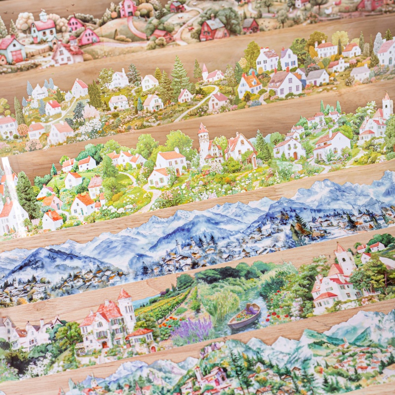 6 Rollen 6 cm × 200 cm Dorf-Th – Art Craft Notebook Bewertung und Preis